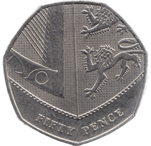 2012 CIRCULATED 50P SHIELD COAT OF ARMS - 50P CIRCULATED - Cambridgeshire Coins