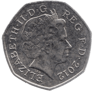 2012 CIRCULATED 50P SHIELD COAT OF ARMS - 50P CIRCULATED - Cambridgeshire Coins