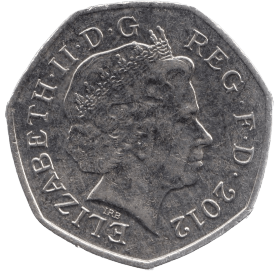 2012 CIRCULATED 50P SHIELD COAT OF ARMS - 50P CIRCULATED - Cambridgeshire Coins