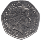 2012 CIRCULATED 50P SHIELD COAT OF ARMS - 50P CIRCULATED - Cambridgeshire Coins