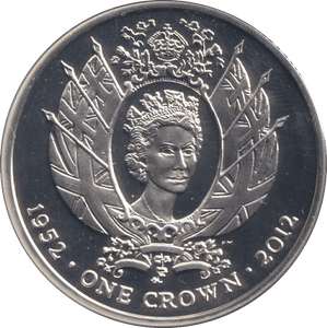 2012 CROWN SILVER PROOF FALKLAND ISLANDS - WORLD COINS - Cambridgeshire Coins