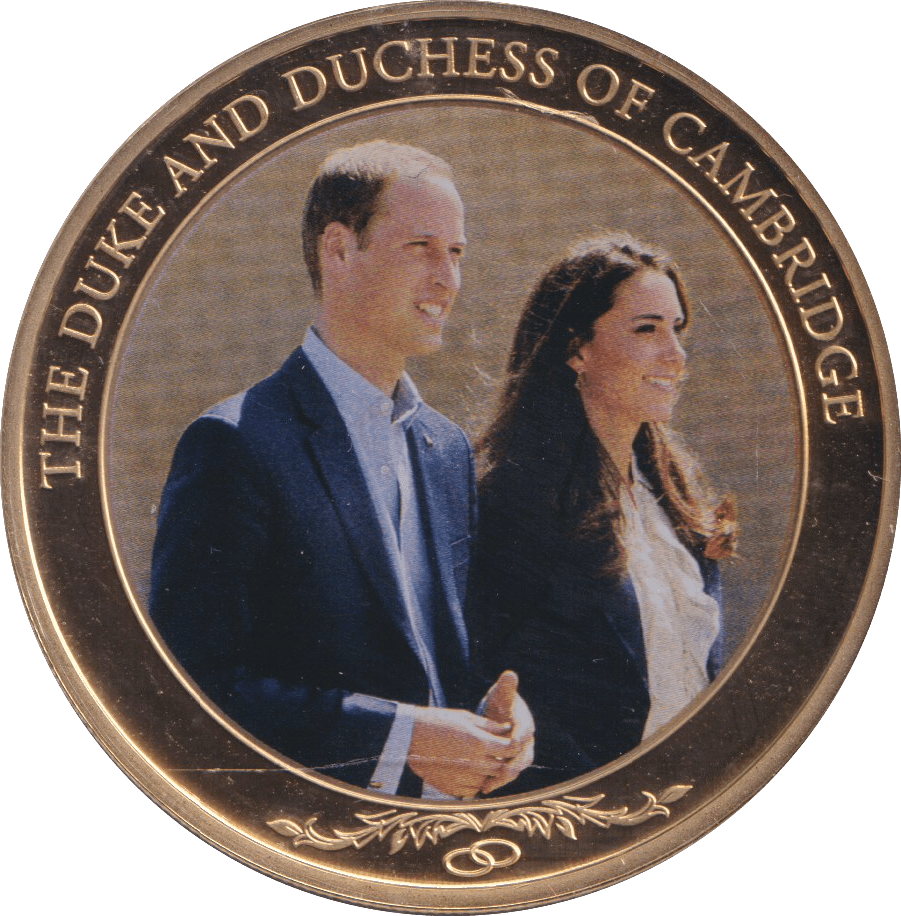 2012 DUKE AND DUCHESS OF CAMBRIDGE DOLLAR COOK ISLANDS - WORLD COINS - Cambridgeshire Coins