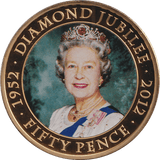 2012 FIFTY PENCE BAILIWICK OF JERSEY DIAMOND JUBILEE - WORLD COINS - Cambridgeshire Coins