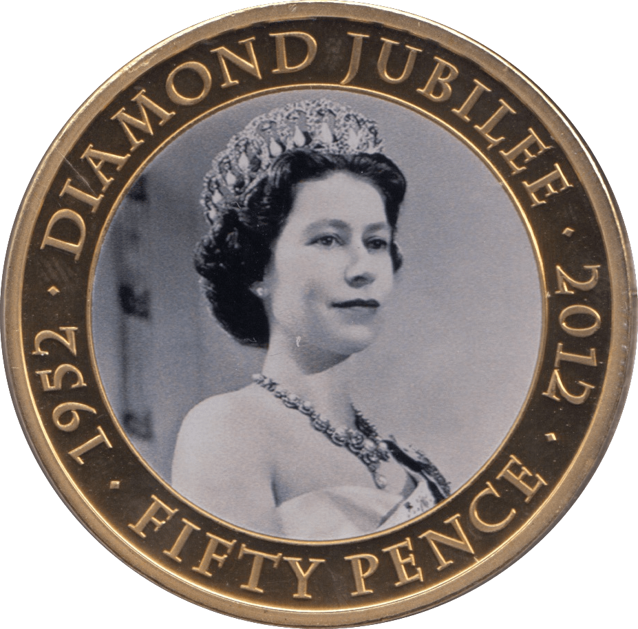 2012 FIFTY PENCE BAILIWICK OF JERSEY DIAMOND JUBILEE - WORLD COINS - Cambridgeshire Coins