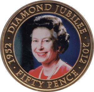 2012 FIFTY PENCE BAILIWICK OF JERSEY DIAMOND JUBILEE - WORLD COINS - Cambridgeshire Coins
