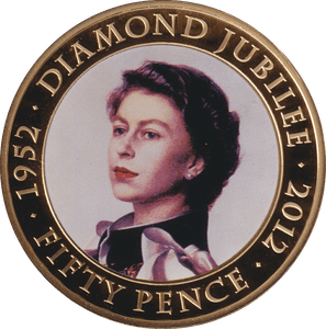 2012 FIFTY PENCE DIAMOND JUBILEE GUERNSEY - WORLD COINS - Cambridgeshire Coins