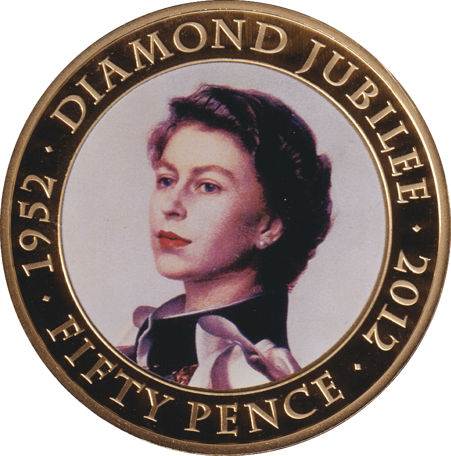 2012 FIFTY PENCE DIAMOND JUBILEE GUERNSEY - WORLD COINS - Cambridgeshire Coins