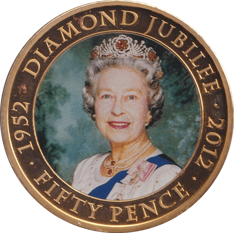 2012 FIFTY PENCE DIMOND JUBILEE COIN F241 - WORLD COINS - Cambridgeshire Coins