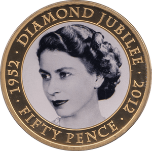 2012 FIFTY PENCE TRISTAN DA CUNHA DIAMOND JUBILEE - WORLD COINS - Cambridgeshire Coins