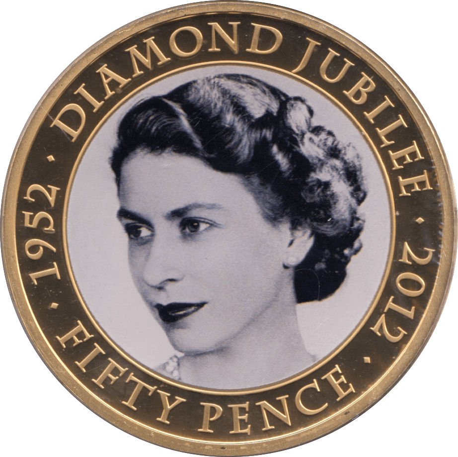 2012 FIFTY PENCE TRISTAN DA CUNHA DIAMOND JUBILEE - WORLD COINS - Cambridgeshire Coins