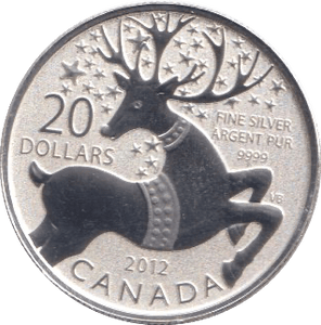 2012 FINE SILVER 20 DOLLARS CANADA - SILVER WORLD COINS - Cambridgeshire Coins