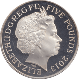 2012 FIVE POUNDS SILVER PROOF UK - SILVER WORLD COINS - Cambridgeshire Coins