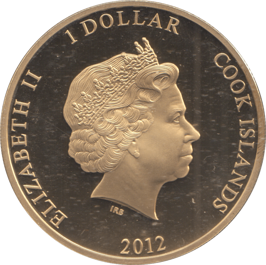 2012 GOLD PLATED ONE DOLLAR THE DUKE AND DUCHESS OF CAMBRIDGE - WORLD COINS - Cambridgeshire Coins