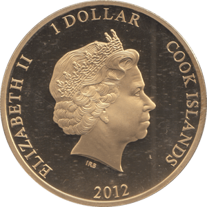 2012 GOLD PLATED ONE DOLLAR THE DUKE AND DUCHESS OF CAMBRIDGE - WORLD COINS - Cambridgeshire Coins