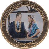 2012 GOLD PLATED ONE DOLLAR THE DUKE AND DUCHESS OF CAMBRIDGE - WORLD COINS - Cambridgeshire Coins