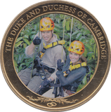 2012 GOLD PLATED ONE DOLLAR THE DUKE AND DUCHESS OF CAMBRIDGE - WORLD COINS - Cambridgeshire Coins