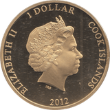 2012 GOLD PLATED ONE DOLLAR THE DUKE AND DUCHESS OF CAMBRIDGE - WORLD COINS - Cambridgeshire Coins
