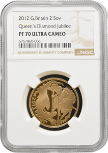 2012 GOLD PROOF DOUBLE SOVEREIGN NGC PF 70 ULTRA CAMEO - NGC GOLD COINS - Cambridgeshire Coins