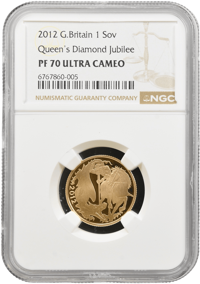 2012 GOLD PROOF SOVEREIGN NGC PF 70 ULTRA CAMEO - NGC GOLD SOVEREIGN - Cambridgeshire Coins