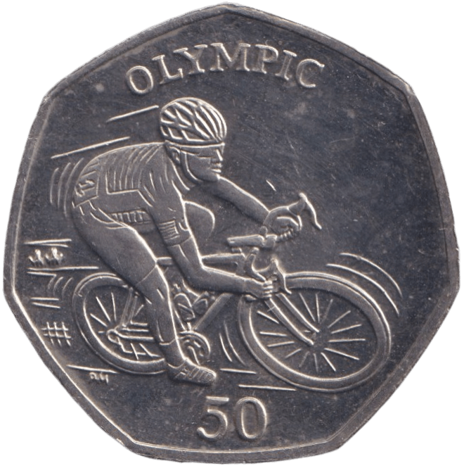 2012 OLYMPIC 50P CYCLING ( BU ) - SILVER WORLD COINS - Cambridgeshire Coins