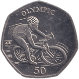 2012 OLYMPIC 50P CYCLING ( BU ) - SILVER WORLD COINS - Cambridgeshire Coins