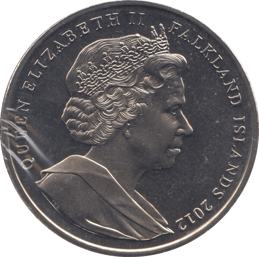 2012 ONE CROWN FALKLAND ISLANDS F471 - WORLD COINS - Cambridgeshire Coins