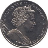 2012 ONE CROWN FALKLAND ISLANDS F471 - WORLD COINS - Cambridgeshire Coins
