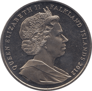 2012 ONE CROWN FALKLAND ISLANDS - WORLD COINS - Cambridgeshire Coins