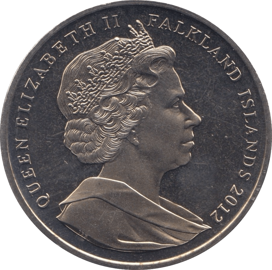 2012 ONE CROWN FALKLAND ISLANDS - WORLD COINS - Cambridgeshire Coins