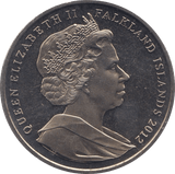 2012 ONE CROWN FALKLAND ISLANDS - WORLD COINS - Cambridgeshire Coins