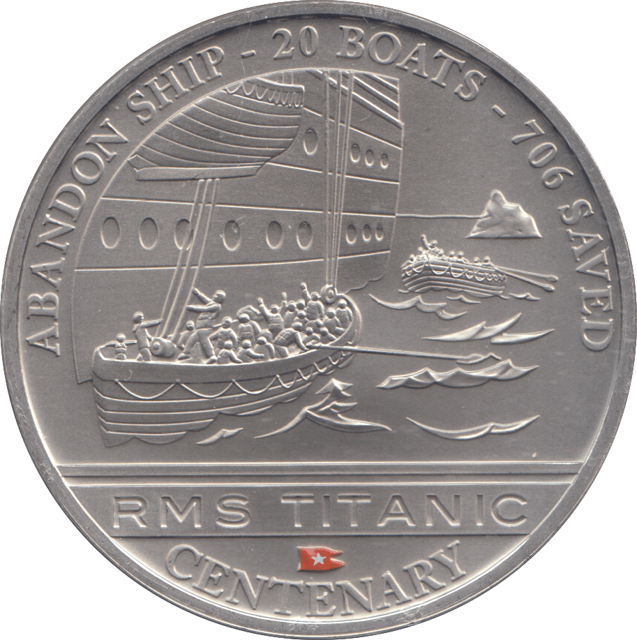 2012 ONE DOLLAR RMS TITANIC CENTENARY ABANDON SHIP - 20 BOATS - 706 SAVED - WORLD COINS - Cambridgeshire Coins