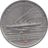 2012 ONE DOLLAR RMS TITANIC CENTENARY ATLANTIC CROSSING - FULL SPEED AHEAD - WORLD COINS - Cambridgeshire Coins