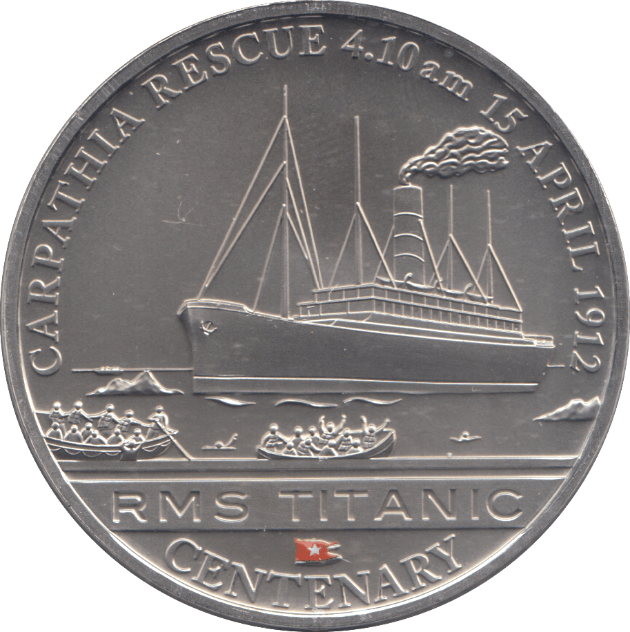 2012 ONE DOLLAR RMS TITANIC CENTENARY CARPATHIA RESCUE 4.10 AM 15 APRIL 1912 - WORLD COINS - Cambridgeshire Coins
