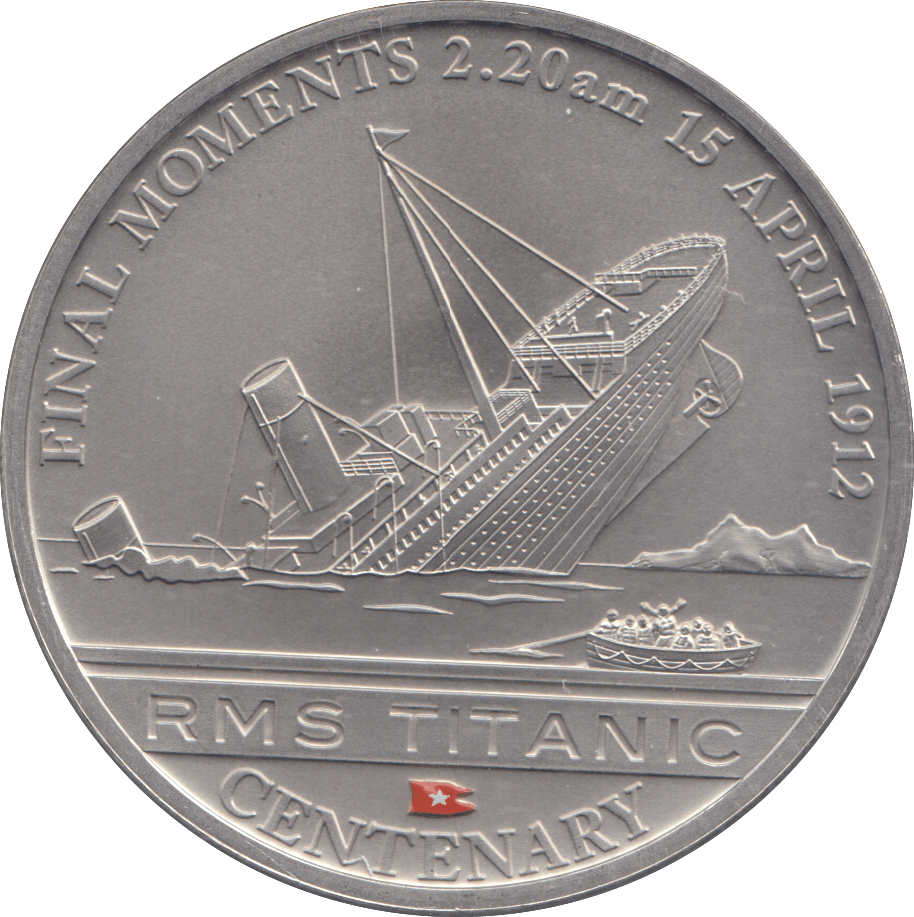 2012 ONE DOLLAR RMS TITANIC CENTENARY FINAL MOMENTS 2.20AM 15 APRIL 1912 - WORLD COINS - Cambridgeshire Coins
