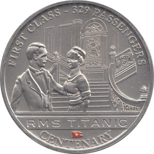 2012 ONE DOLLAR RMS TITANIC CENTENARY FIRST CLASS - 329 PASSENGERS - WORLD COINS - Cambridgeshire Coins