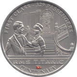 2012 ONE DOLLAR RMS TITANIC CENTENARY FIRST CLASS - 329 PASSENGERS - WORLD COINS - Cambridgeshire Coins