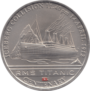 2012 ONE DOLLAR RMS TITANIC CENTENARY ICEBERG COLLISION 11.40PM 14 APRIL 1912 - WORLD COINS - Cambridgeshire Coins