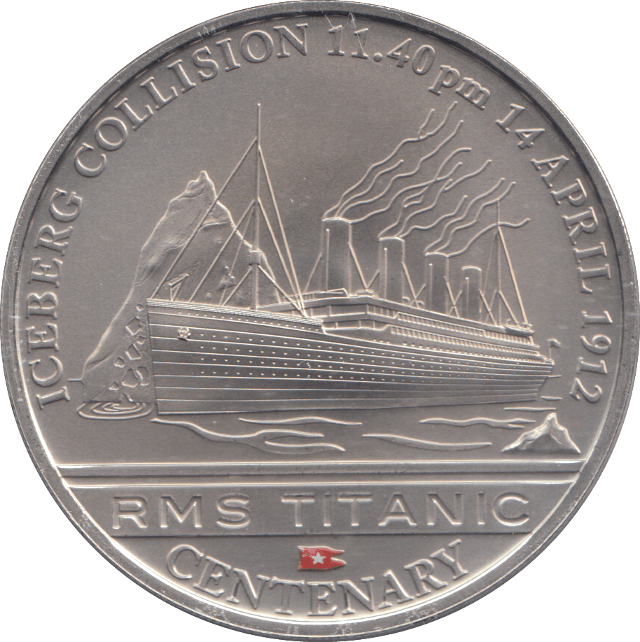 2012 ONE DOLLAR RMS TITANIC CENTENARY ICEBERG COLLISION 11.40PM 14 APRIL 1912 - WORLD COINS - Cambridgeshire Coins