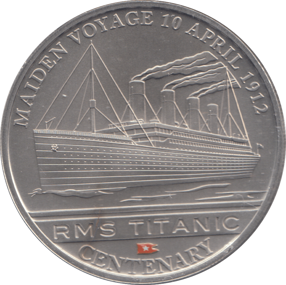 2012 ONE DOLLAR RMS TITANIC CENTENARY MAIDEN VOYAGE 10 APRIL 1912 - WORLD COINS - Cambridgeshire Coins