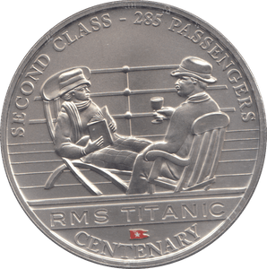 2012 ONE DOLLAR RMS TITANIC CENTENARY SECOND CLASS - 285 PASSENGERS - WORLD COINS - Cambridgeshire Coins
