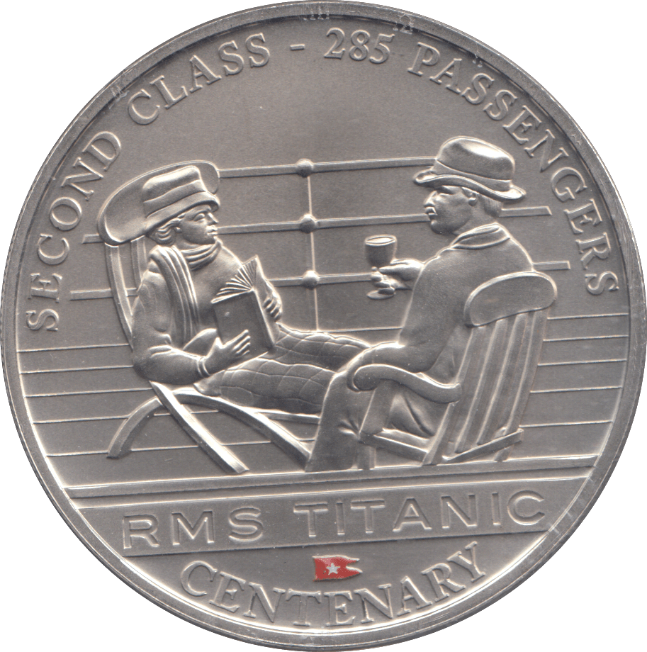 2012 ONE DOLLAR RMS TITANIC CENTENARY SECOND CLASS - 285 PASSENGERS - WORLD COINS - Cambridgeshire Coins