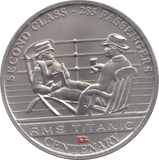 2012 ONE DOLLAR RMS TITANIC CENTENARY SECOND CLASS - 285 PASSENGERS - WORLD COINS - Cambridgeshire Coins