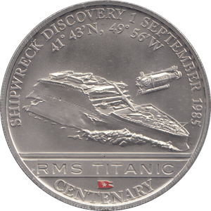 2012 ONE DOLLAR RMS TITANIC CENTENARY SHIPWRECK DISCOVERY 1 SEPTEMBER 1985 - WORLD COINS - Cambridgeshire Coins