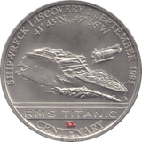 2012 ONE DOLLAR RMS TITANIC CENTENARY SHIPWRECK DISCOVERY 1 SEPTEMBER 1985 - WORLD COINS - Cambridgeshire Coins