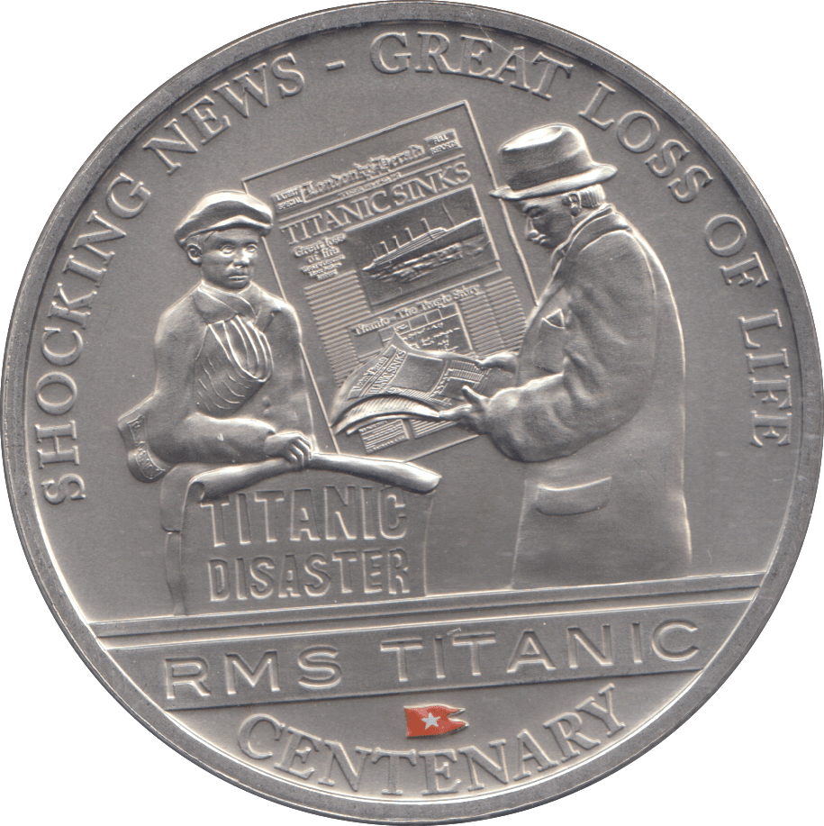 2012 ONE DOLLAR RMS TITANIC CENTENARY SHOCKING NEWS - GREAT LOSS OF LIFE - WORLD COINS - Cambridgeshire Coins