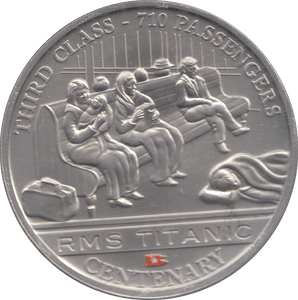 2012 ONE DOLLAR RMS TITANIC CENTENARY THIRD CLASS - 710 PASSENGERS - WORLD COINS - Cambridgeshire Coins