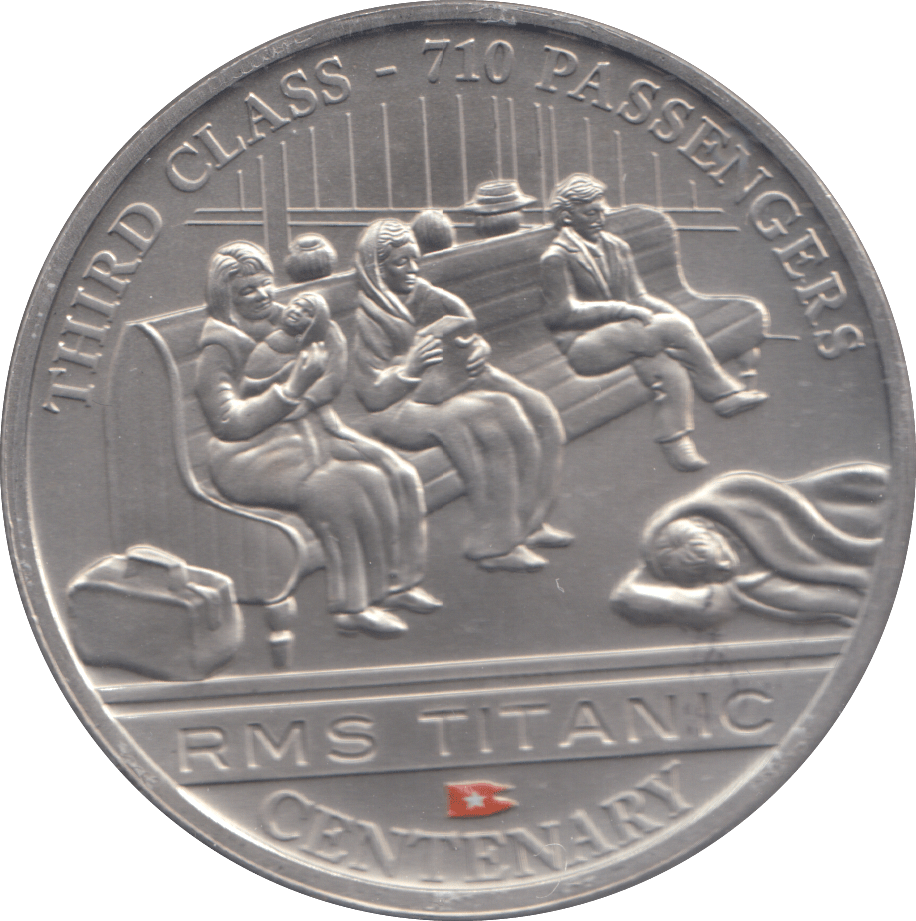 2012 ONE DOLLAR RMS TITANIC CENTENARY THIRD CLASS - 710 PASSENGERS - WORLD COINS - Cambridgeshire Coins
