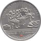 2012 ONE DOLLAR RMS TITANIC CENTENARY THIRD CLASS - 710 PASSENGERS - WORLD COINS - Cambridgeshire Coins