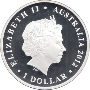 2012 ONE DOLLAR SILVER PROOF AUSTRALIA - SILVER WORLD COINS - Cambridgeshire Coins