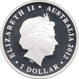 2012 ONE DOLLAR SILVER PROOF AUSTRALIA - SILVER WORLD COINS - Cambridgeshire Coins